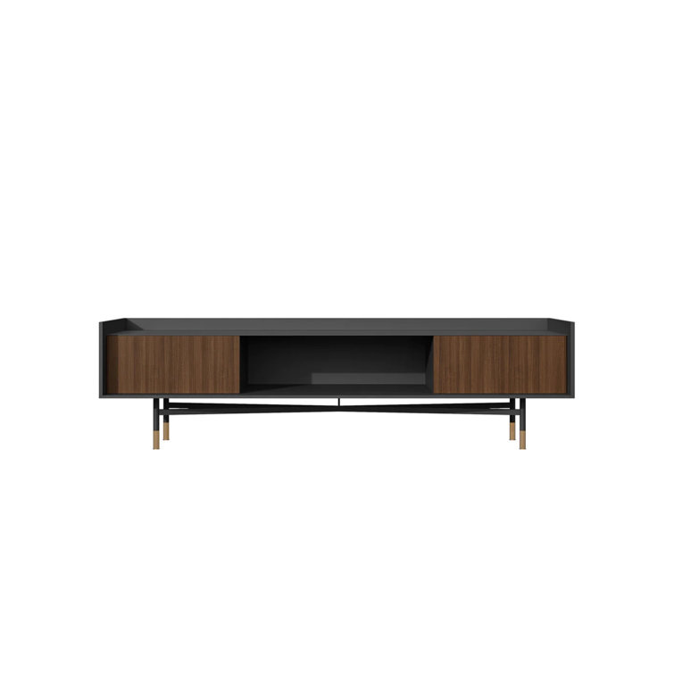 Latitude Run® Walnut Minimalist Tv Stand, Walnut Color Wayfair Canada